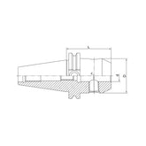 End Mill Holder Whistle Notch SK40-SLB06-50~50-125 - Makotools Industrial Supply Tools for Metal Cutting